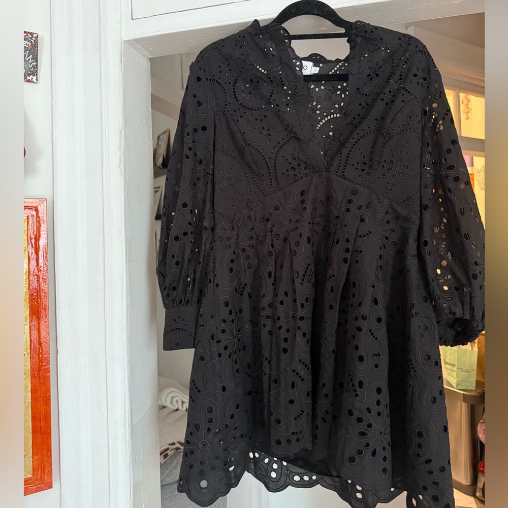 CHARO RUIZ IBIZA
Franca broderie anglaise cotton-blend mini dress size large